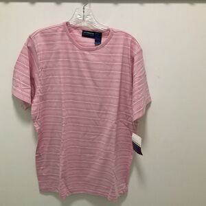 Liz Claiborne Vtg Pink Striped Tshirt NWT Size Med